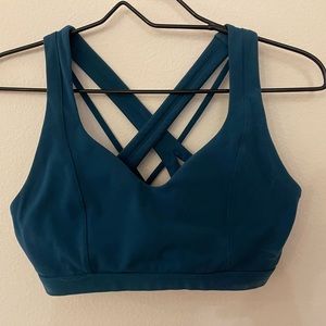 Gorgeous Lorna Jane Sexy Strappy Workout Bra Size SMALL S Teal
